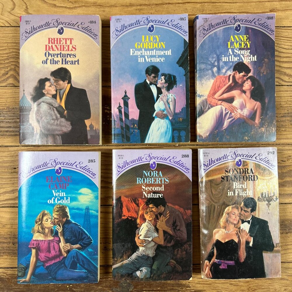Lot of 6 Vintage 1980’s Silhouette Special Edition Romance Book Novels